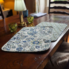 Constance Patchwork Bedspread Green/Blue - Forever England