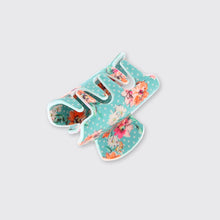 Load image into Gallery viewer, Dotty Floral Small Claw Clip- Turquoise