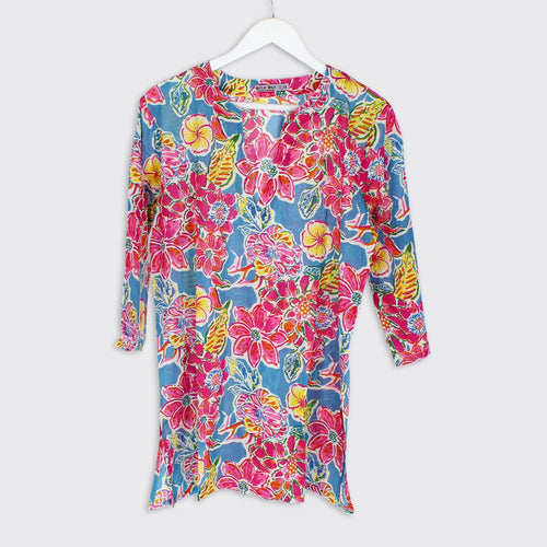 Greta Pink Floral Tunic - Forever England