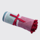 Hammam Towel with Pom Pom Edge - Red Multi - Forever England