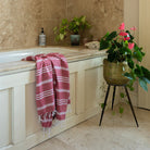 Hammam Towel/Throw - Red - Forever England