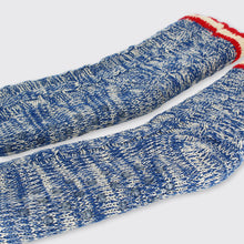 Load image into Gallery viewer, Hector Mens Cable Knit Slipper Socks- Blue