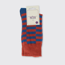 Load image into Gallery viewer, Hector Men&#39;s Check Sock Navy