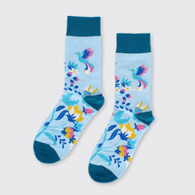 Load image into Gallery viewer, Humming Bird Socks- Teal