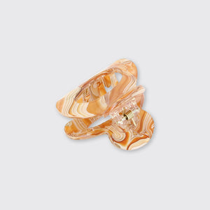 Marble Small Claw Clip- Caramel