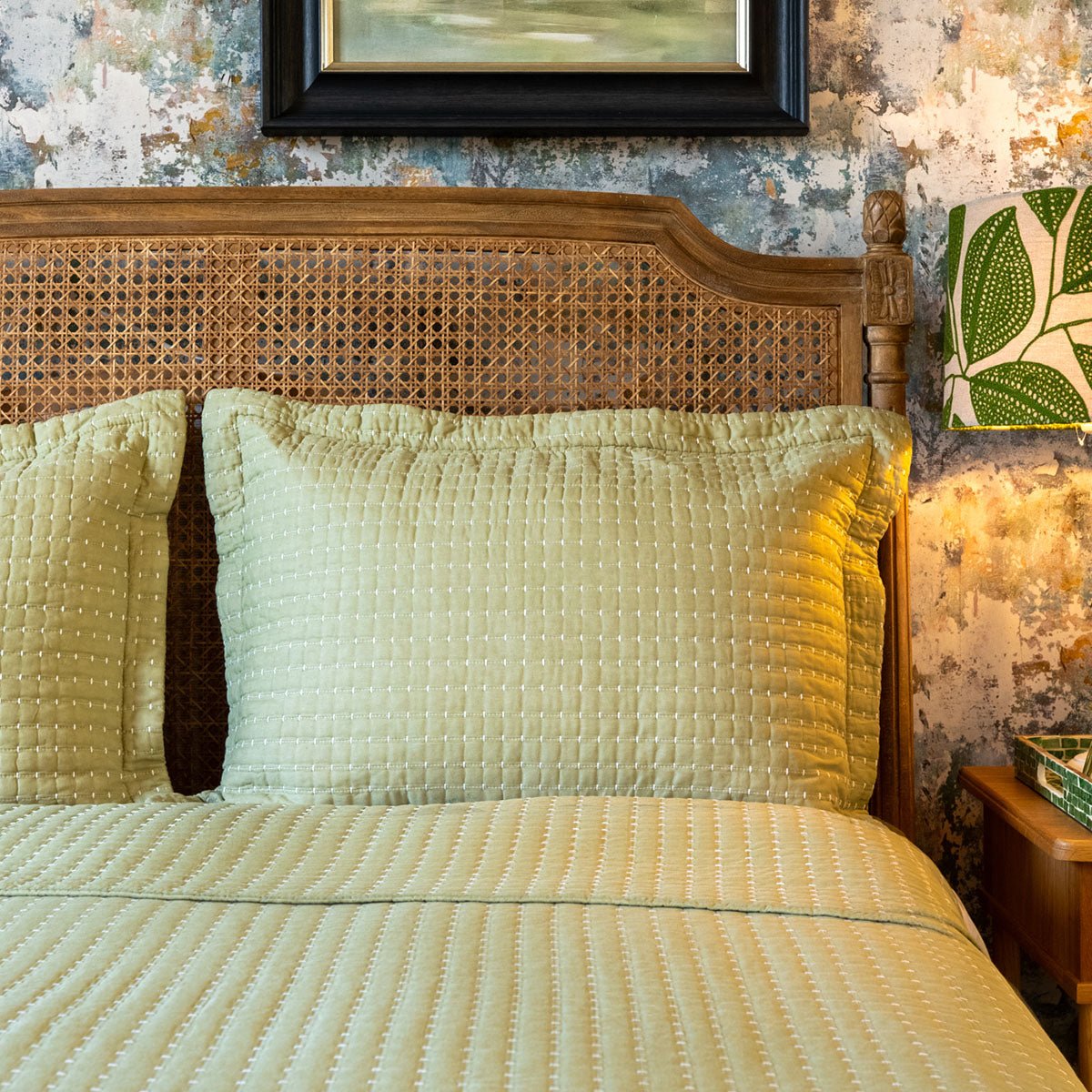 Melbury Olive Green Bedspread - Forever England