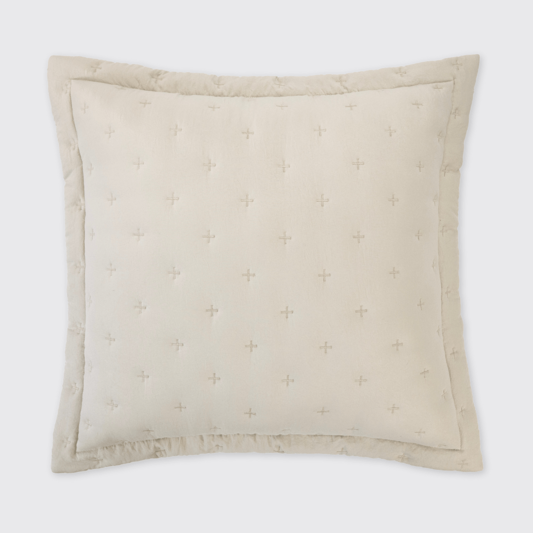 Portofino Oatmeal Continental Pillowsham - Forever England