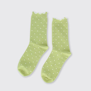 Small Spot Sock Green