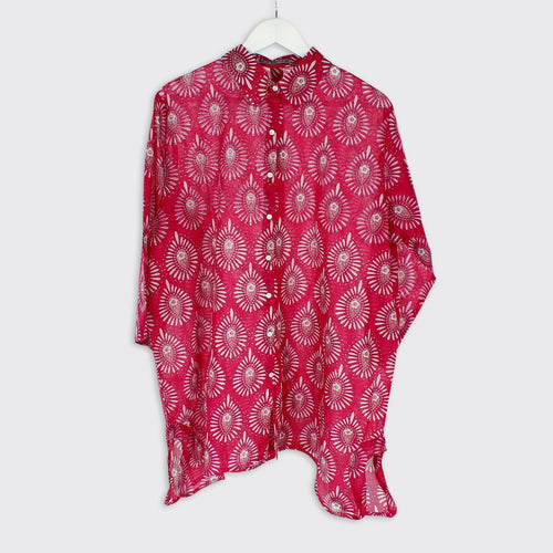 Sophie Pink Button Shirt - Forever England