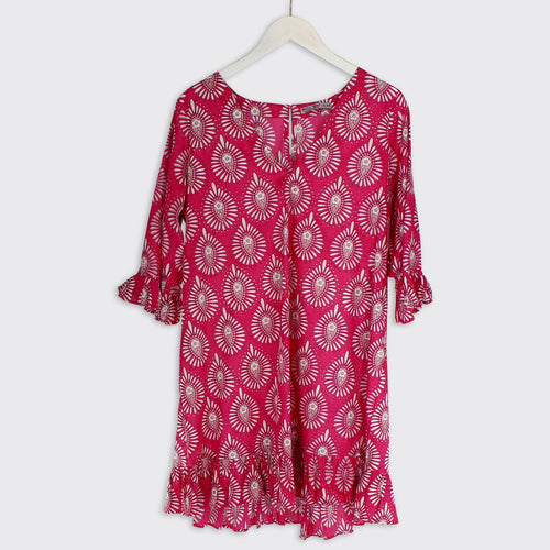 Sophie Pink Ruffle Tunic - Forever England