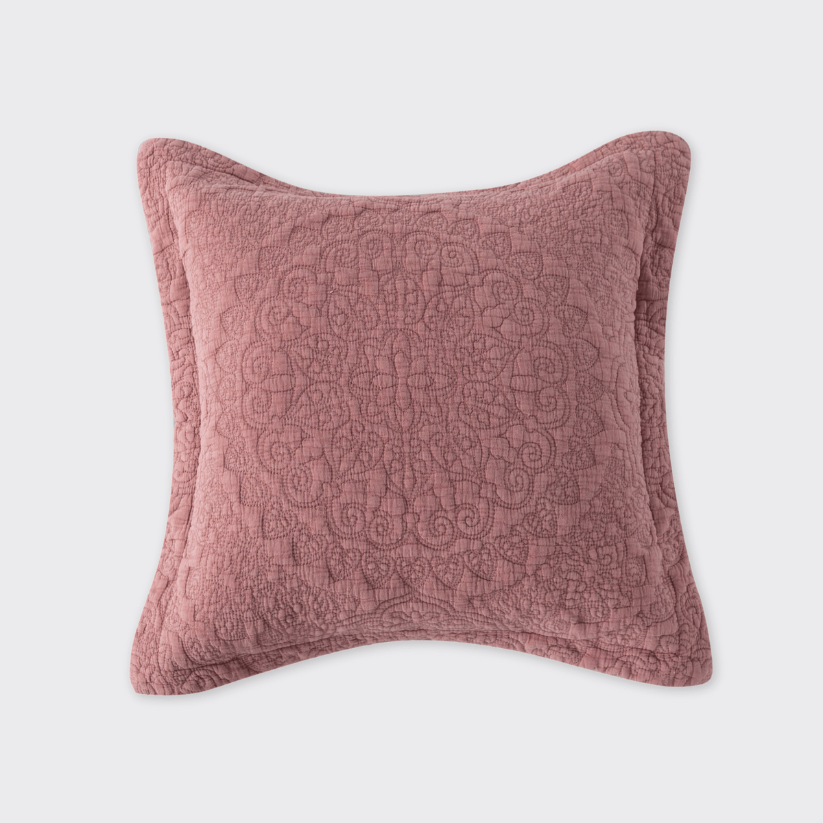Stonewash Cotton Dark Pink Cushion Complete - Forever England