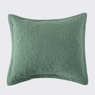 Stonewash Cotton Sage Green Continental Pillowsham - Forever England