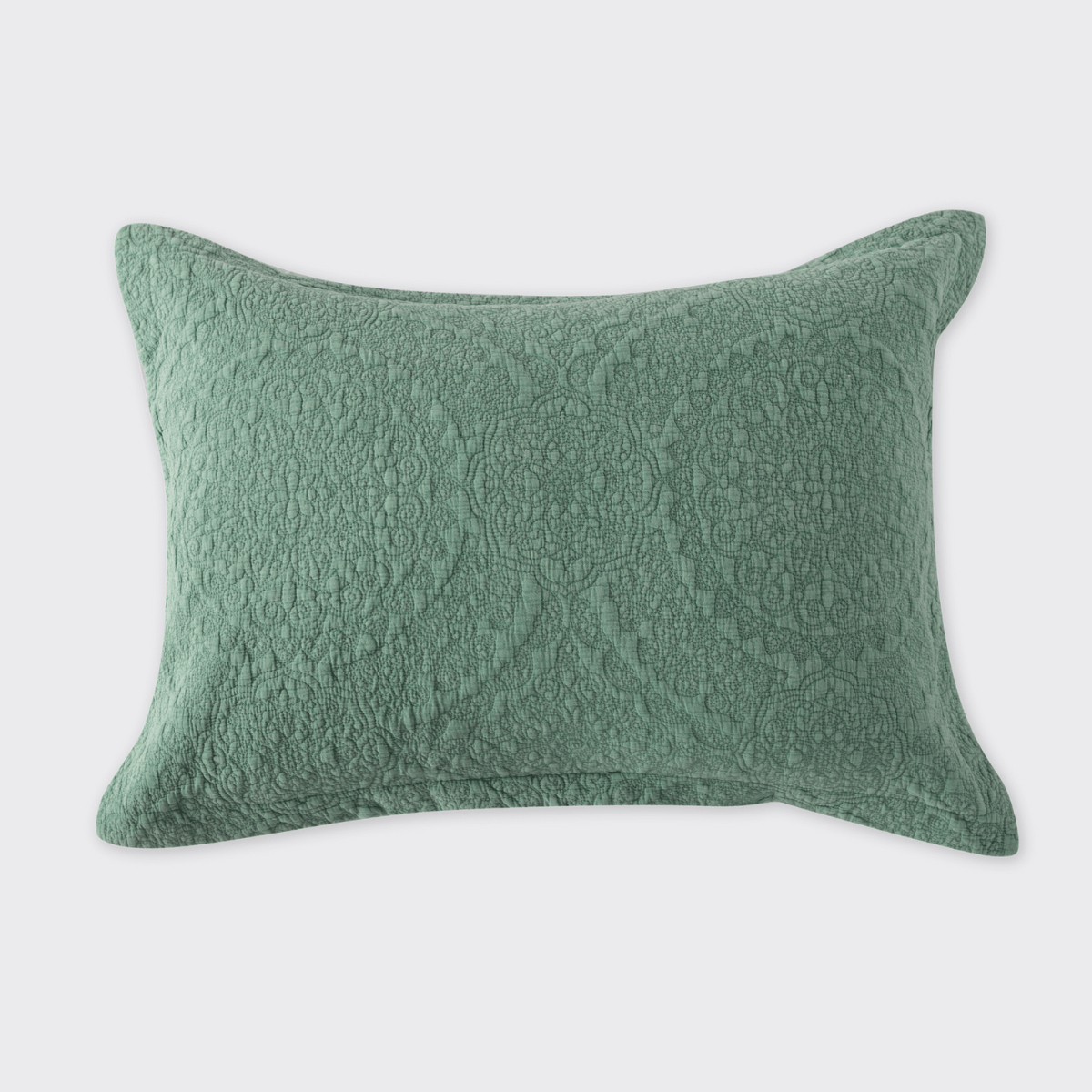 Stonewash Cotton Sage Green Standard Pillowsham - Forever England
