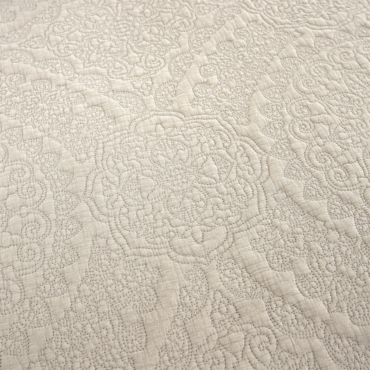 Stonewash Cotton Parchment Oatmeal Bedspread - Forever England