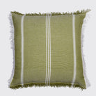 Striped Cushion Cover with Fringe - Pistachio - Forever England