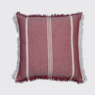 Striped Cushion Cover with Fringe - Raspberry - Forever England