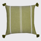 Striped Cushion Cover with Tassels - Pistachio - Forever England