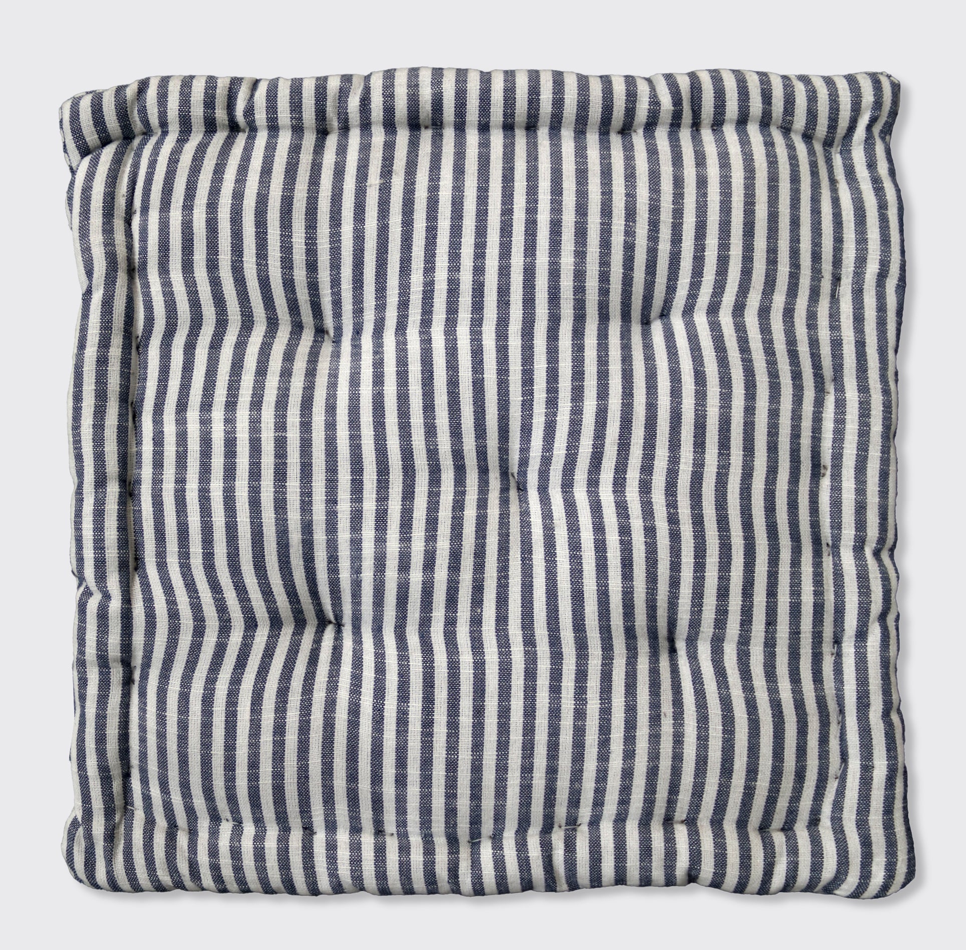 Vintage Stripe Mattress Cushion- Blue - 40 x 40 x 7cm - Forever England
