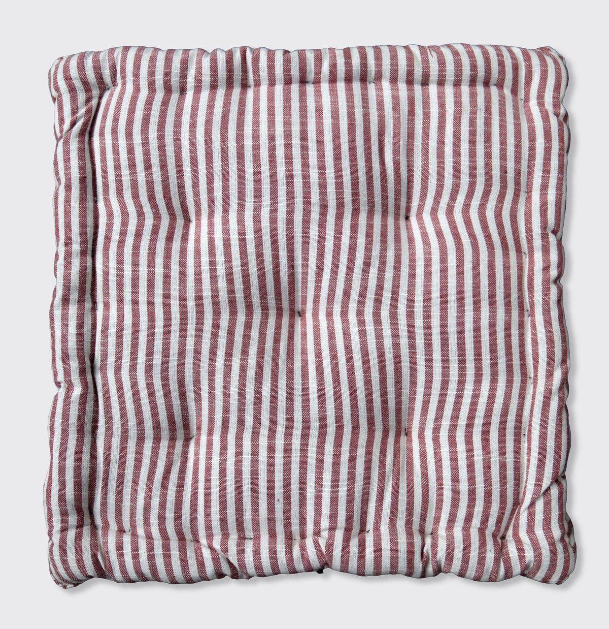 Vintage Stripe Mattress Cushion - Earthy Pink - 40 x 40 x 7cm - Forever England
