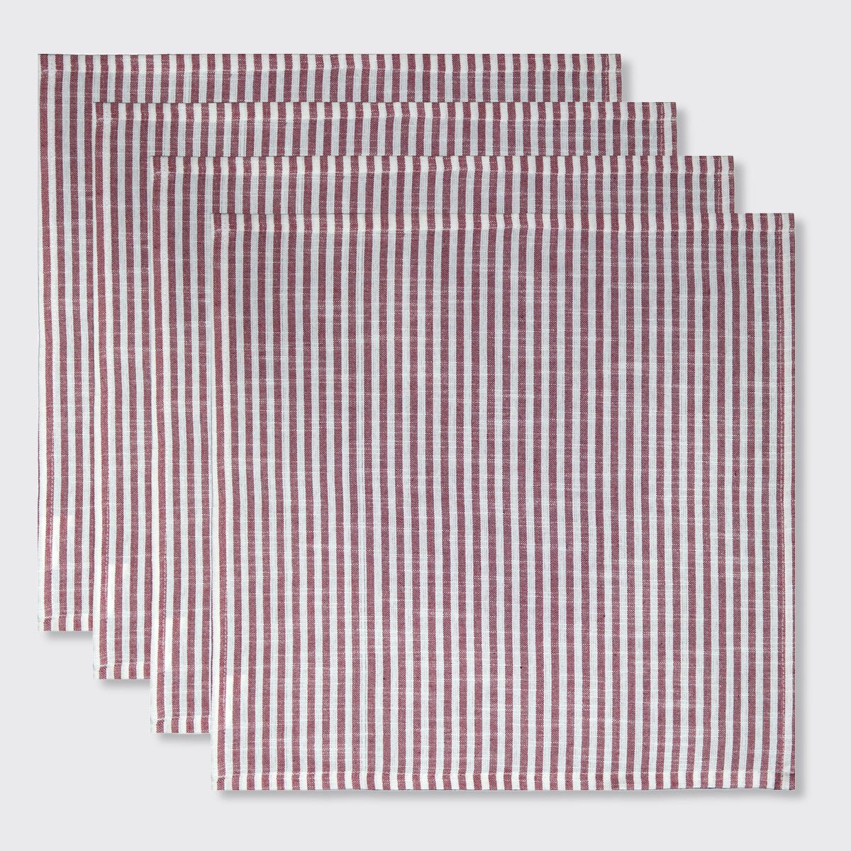 Vintage Stripe Set of 4 Napkins - Earthy Pink - 40 x 40cm - Forever England