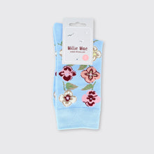 Load image into Gallery viewer, Blue Pansy Sock - Forever England
