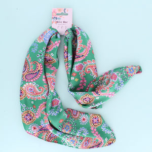 Bohemian Square Scarf - Green - Forever England