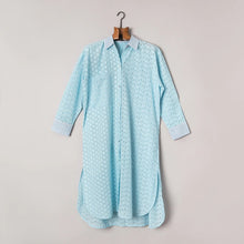Load image into Gallery viewer, Heather Blue Embroidered Shirt - Forever England