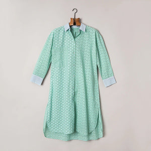 Heather Green Embroidered Shirt - Forever England