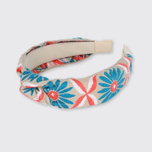 Load image into Gallery viewer, Lotus Flower Wide Headband- Turquoise - Forever England