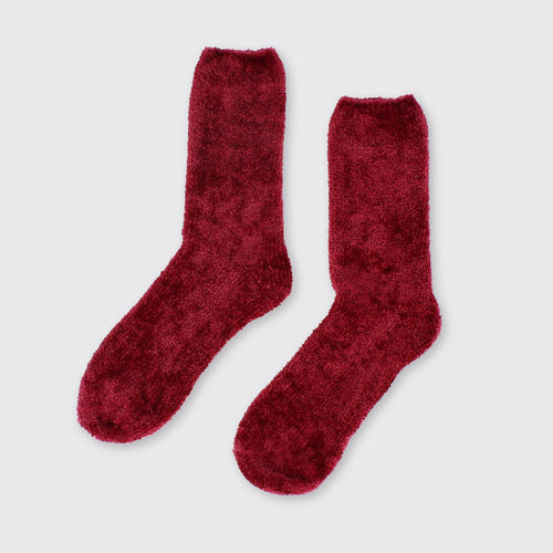 Maisie Ladies Velvet Sock - Red - Forever England