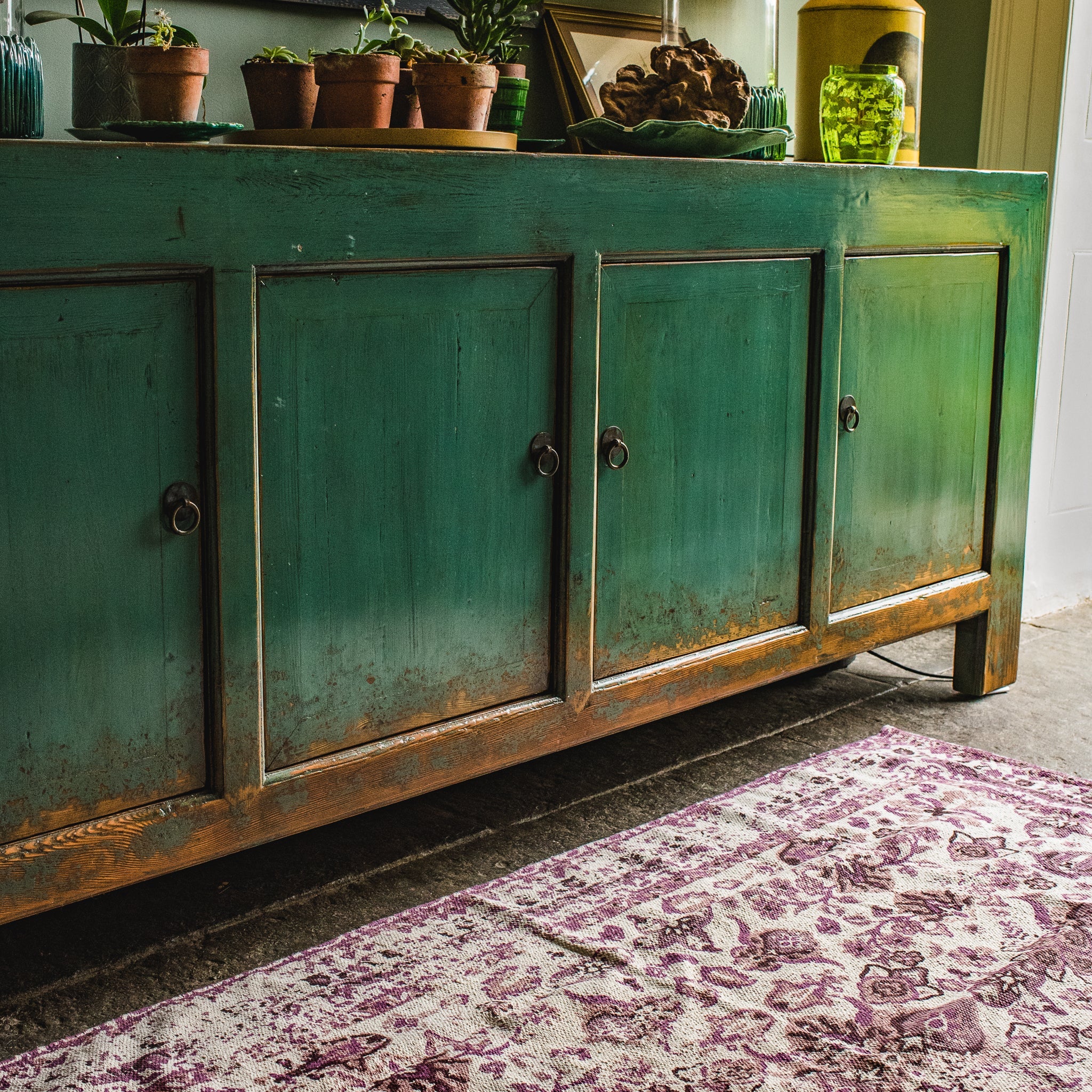 Midford Vintage Printed Purple Rug - Forever England