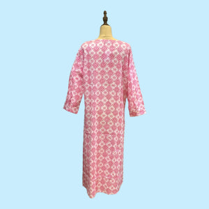 Olivia Long Kimono- Pink- S/M (Small /Medium) - Forever England