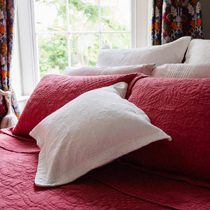 Stonewash Cotton Terracotta Bedspread - Forever England