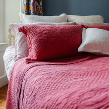 Load image into Gallery viewer, Stonewash Cotton Terracotta Bedspread - Forever England