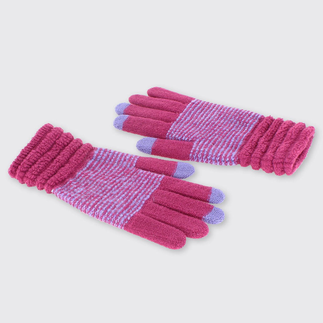 Women's Pink and Lilac Gloves Millie Mae