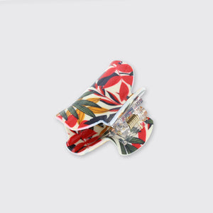 Autumn Fern Small Claw Clip- Red/Green