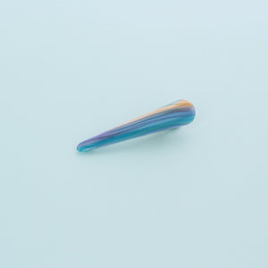Barley Sugar Tapered Hair clip- Aqua