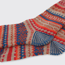 Load image into Gallery viewer, Hector Men&#39;s Fairisle Sock Red/Blue