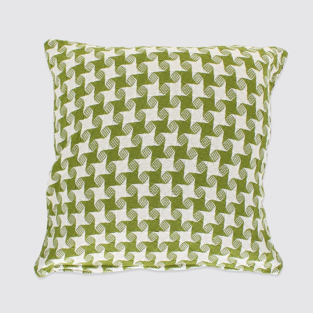 Chequered Cushion Complete Green - Forever England