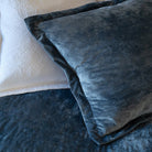 Clara Blue Velvet Bedspread - Forever England