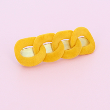 Load image into Gallery viewer, Velvet Chain Hair Clip Ochre