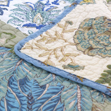 Load image into Gallery viewer, Constance Patchwork Bedspread Blue - Forever England