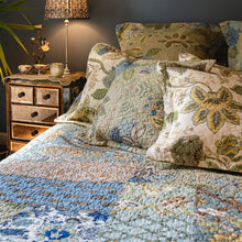 Load image into Gallery viewer, Constance Patchwork Blue Continental Pillowsham - Forever England