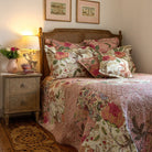 Constance Soft Pink Patchwork Bedspread - Forever England