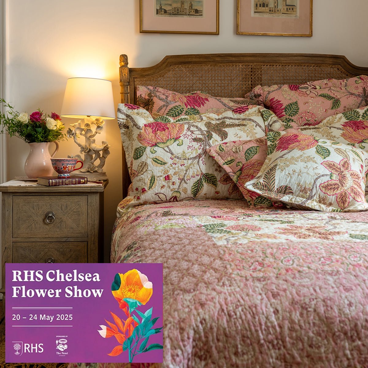 Constance Soft Pink Patchwork Bedspread PRE - ORDER - Forever England