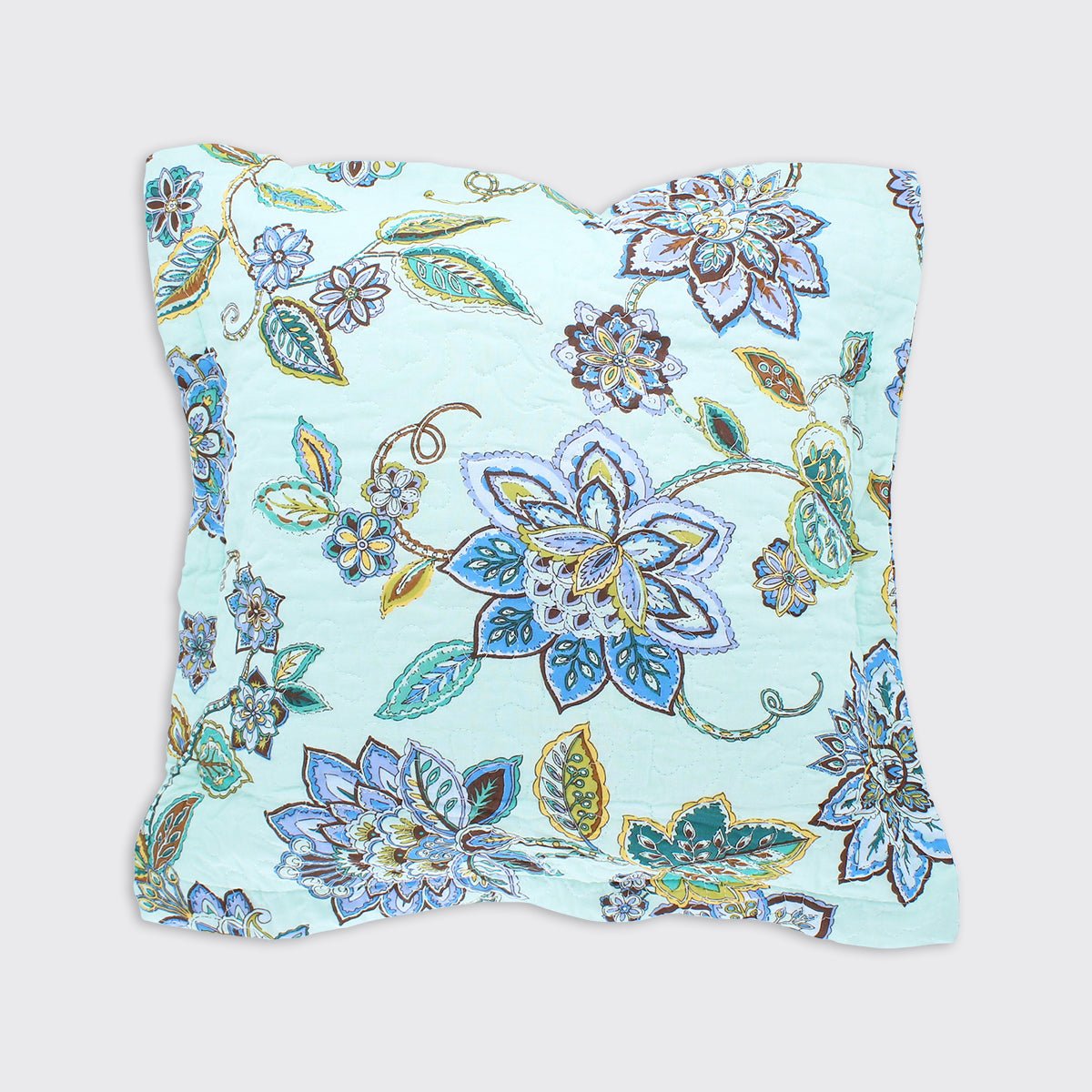 Cordelia Duck Egg Patchwork Bedspread - Forever England