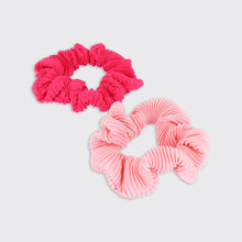 Load image into Gallery viewer, Crinkle Set of 2 Scrunchies- Pink Mix - Forever England