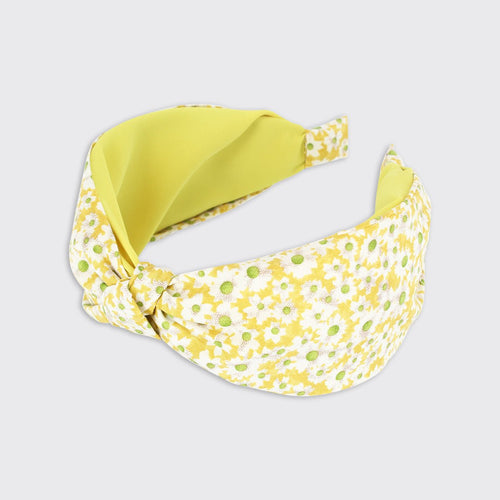 Daisy Wide Headband- Yellow - Forever England