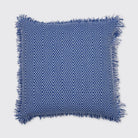 Diamond Cushion Cover with Fringe - Royal Blue - Forever England