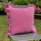 Diamond Cushion with Fringe - Dark Pink - Forever England